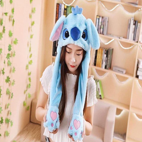 New Fun Animated Ears That Bounce! Animal Plush Hat Spirt Hood Adult or Child - Picture 3 of 3